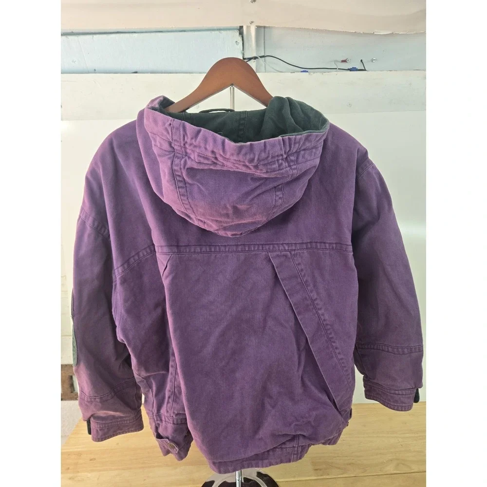 Vintage Mulberry‎ Street Cotton Coat Jacket Womens Large Full Zip Purple